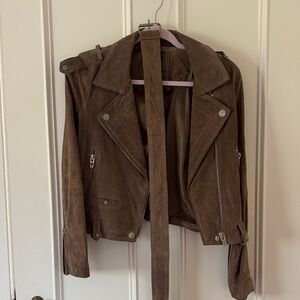 Blank NYC Brown Suede Leather Jacket